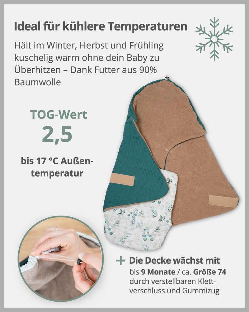 Einschlagdecke Eukalyptus Petrol-ULLENBOOM Baby