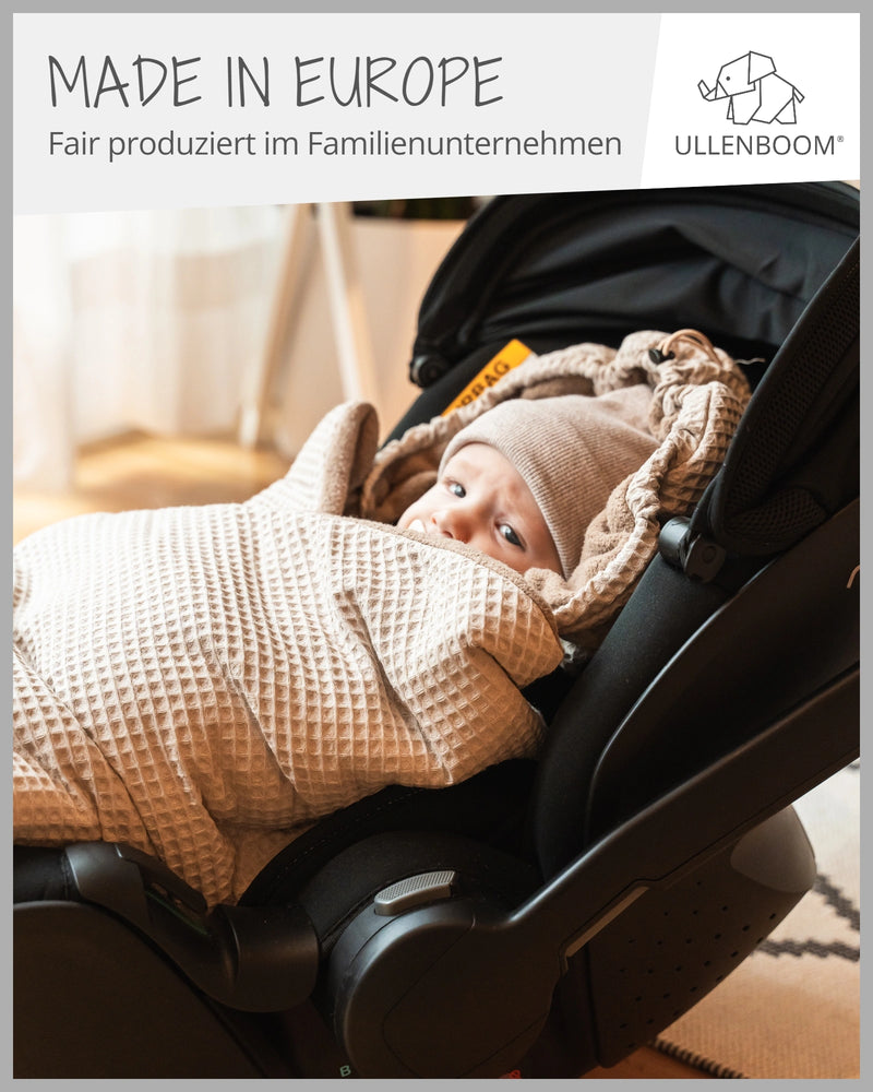 Einschlagdecke Floral Sand-ULLENBOOM Baby