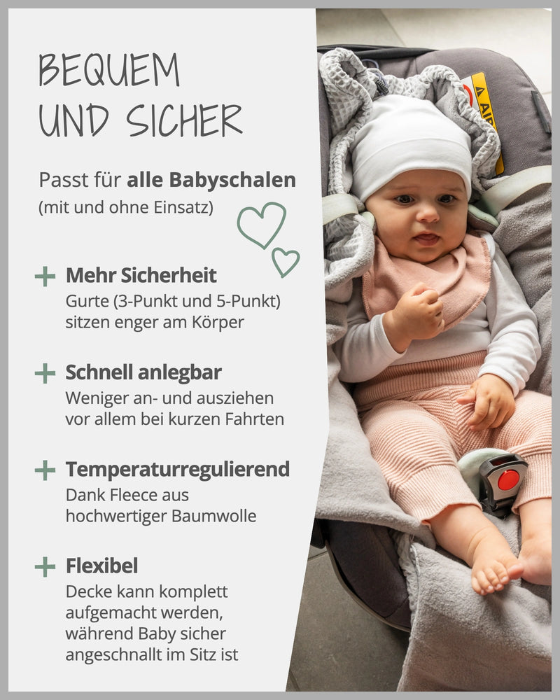 Einschlagdecke GRAU ELEFANT-ULLENBOOM Baby