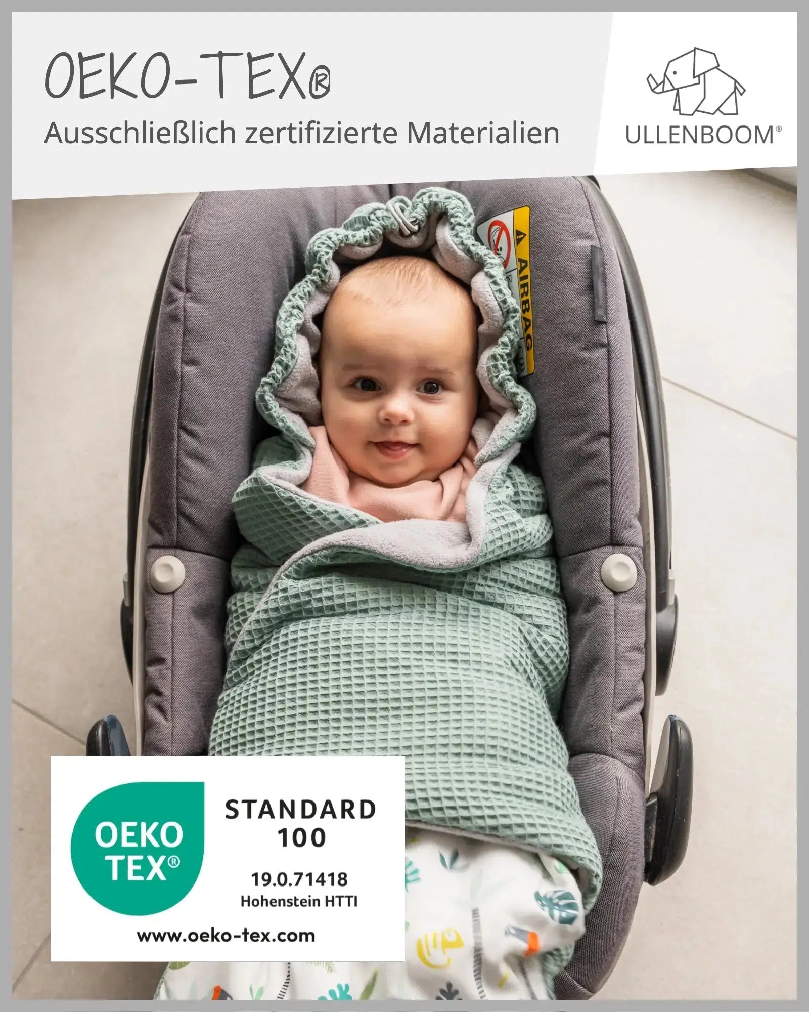 Einschlagdecke SALBEIGRÜN REGENWALD-ULLENBOOM Baby-ULLENBOOM Baby