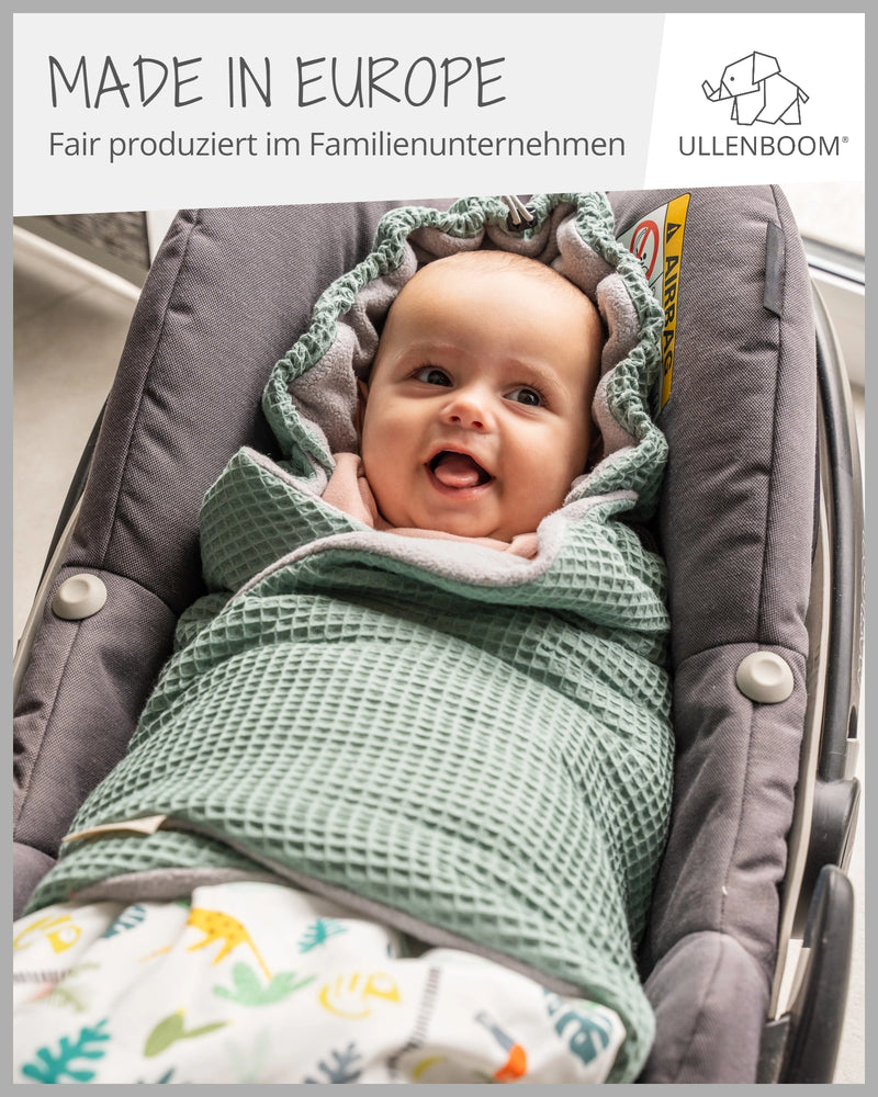 Einschlagdecke Salbeigrün Regenwald-ULLENBOOM Baby