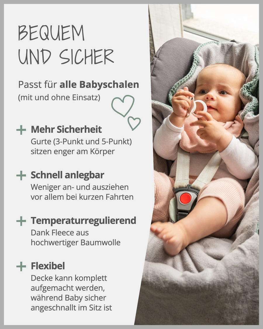 Einschlagdecke Salbeigrün Regenwald-ULLENBOOM Baby
