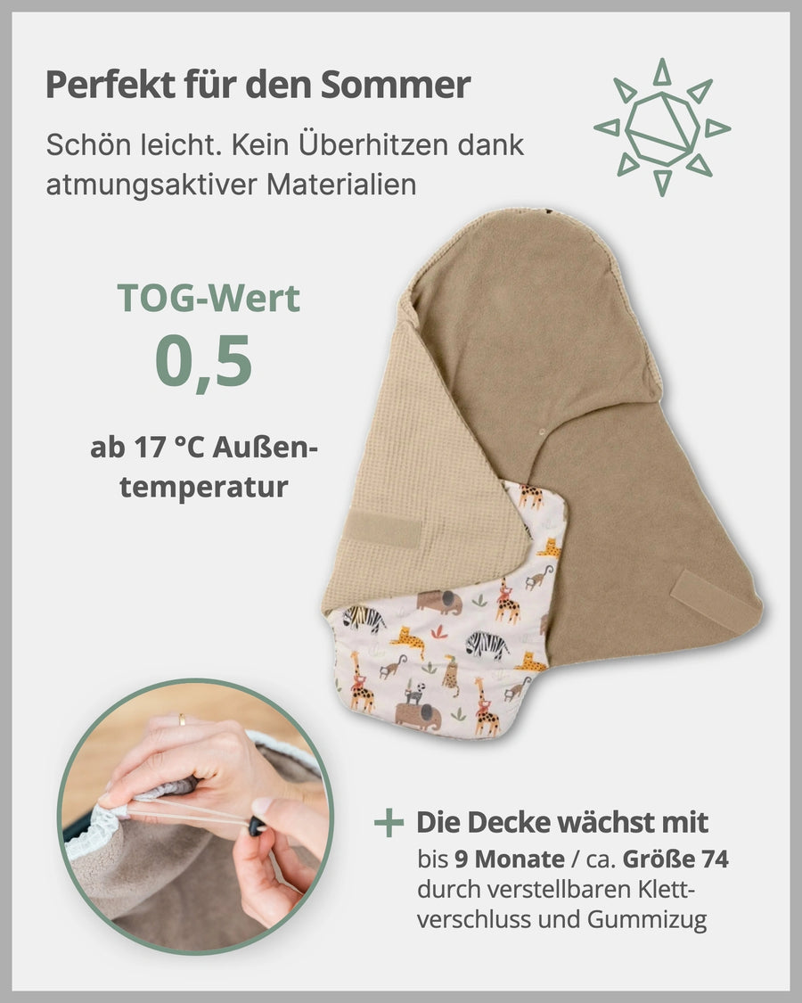 Einschlagdecke Sand Savanne-ULLENBOOM Baby