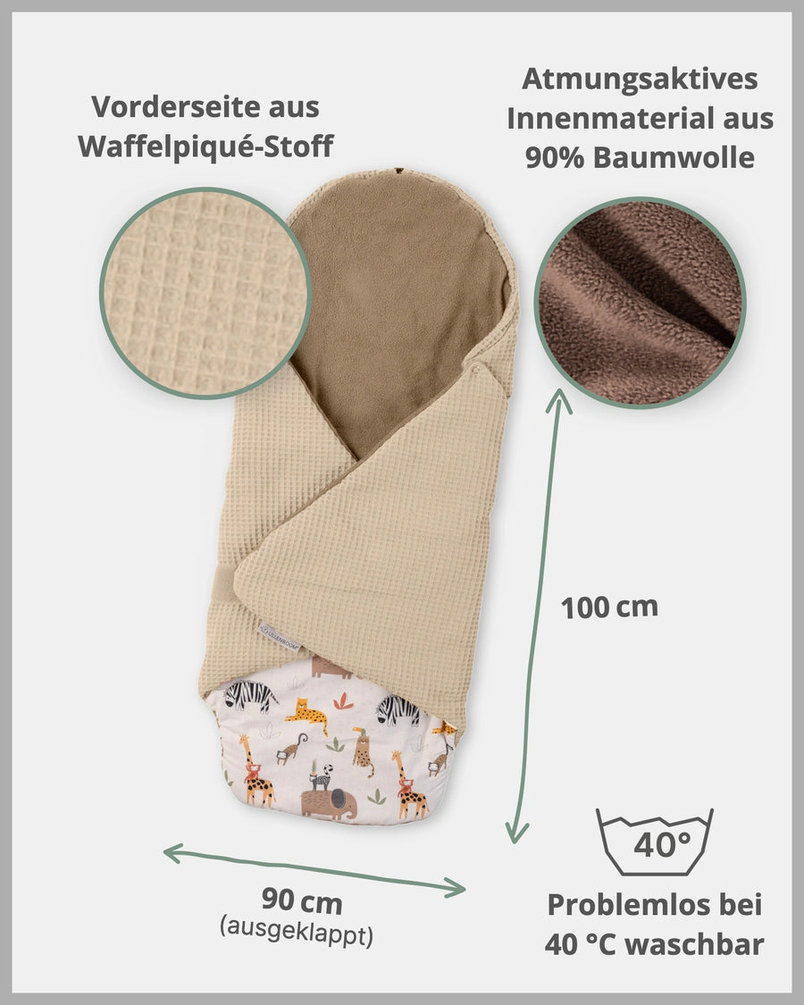 Einschlagdecke Sand Savanne-ULLENBOOM Baby