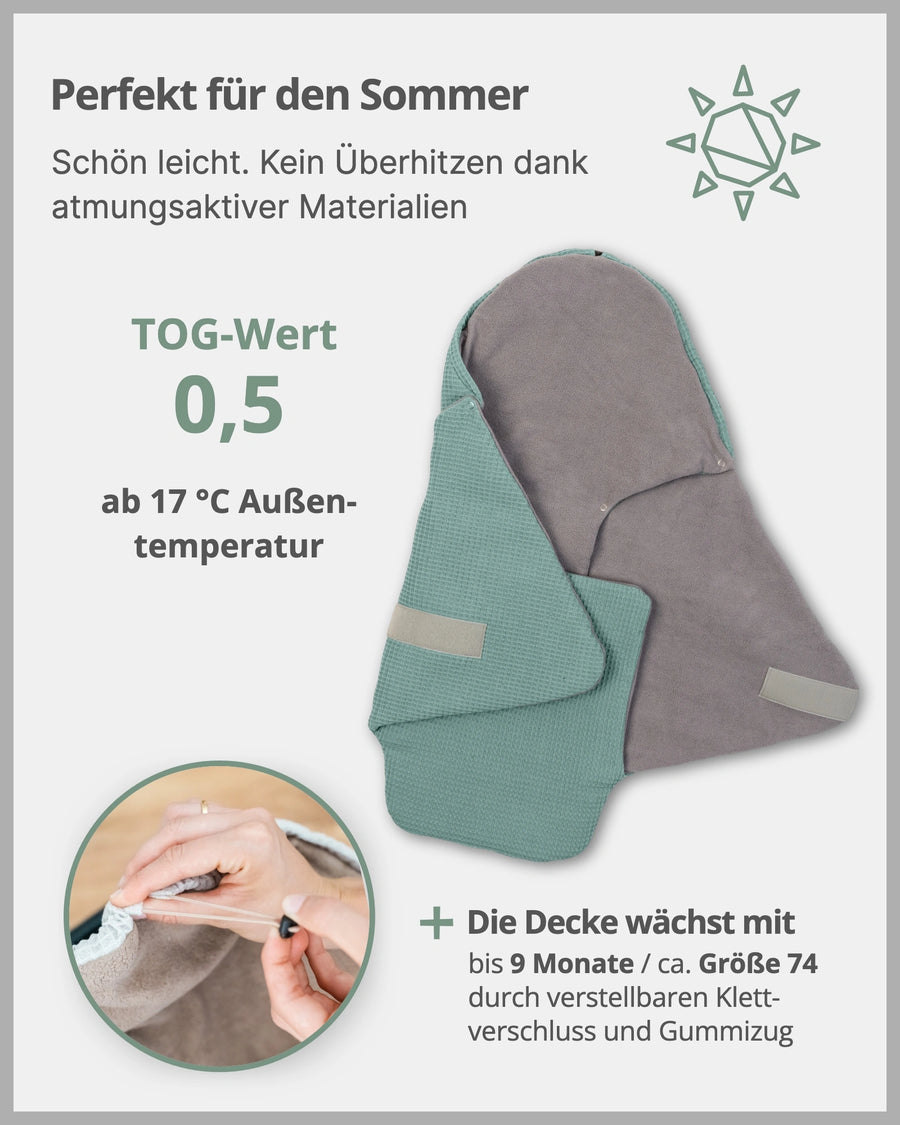 Einschlagdecke Waffelpiqué SALBEIGRÜN-ULLENBOOM Baby