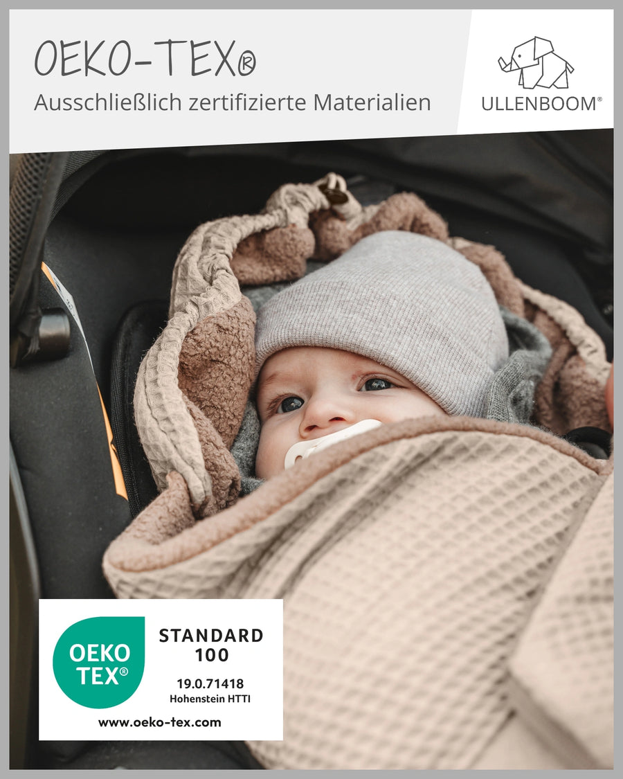 Einschlagdecke Waffelpiqué Sand-ULLENBOOM Baby