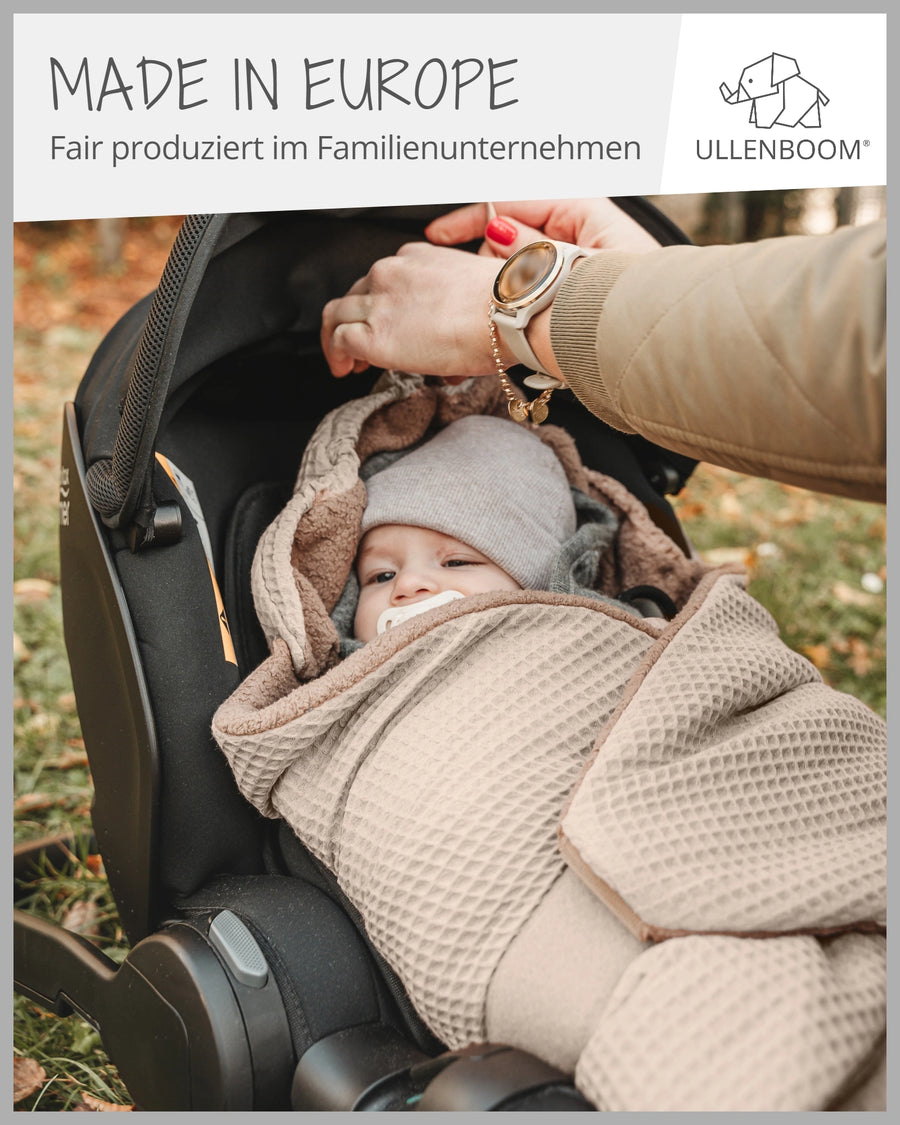 Einschlagdecke Waffelpiqué Sand-ULLENBOOM Baby