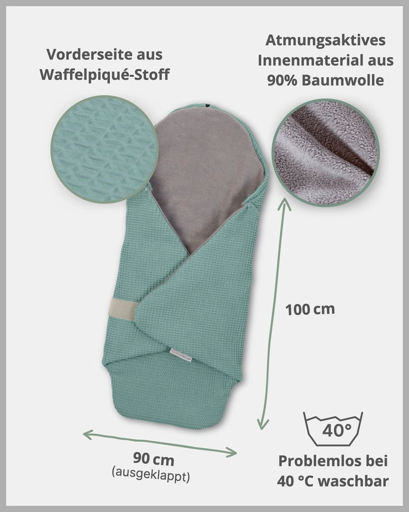 Einschlagdecke Waffelpiqué SALBEIGRÜN-ULLENBOOM Baby