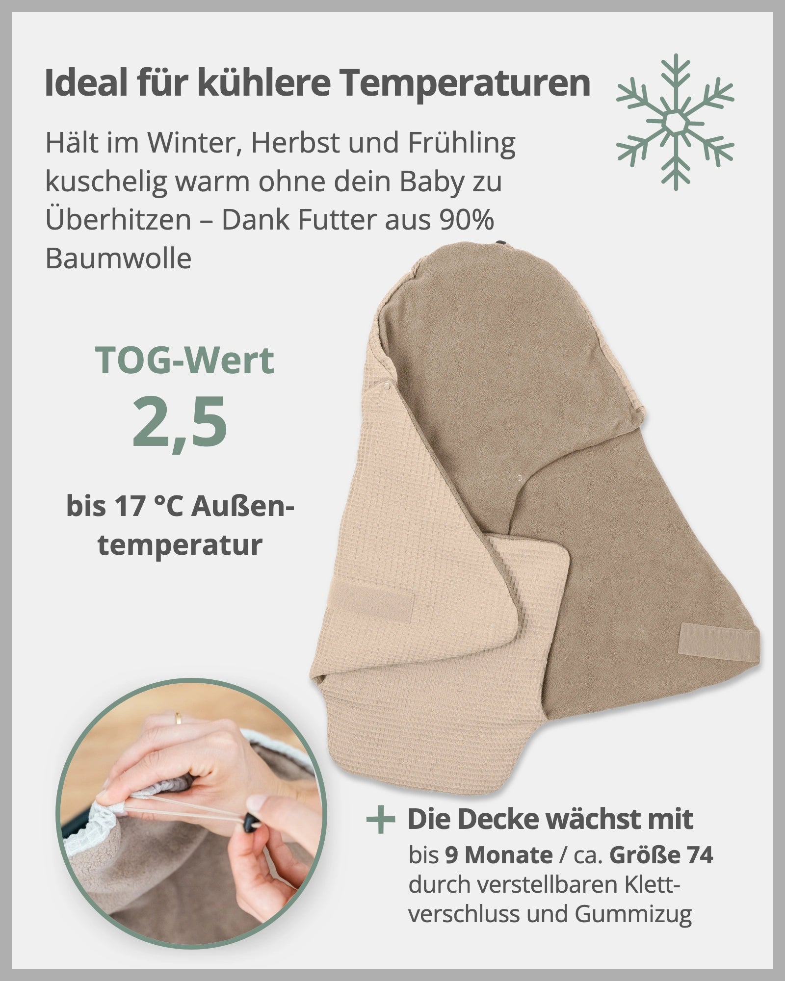 Einschlagdecke Waffelpiqué SAND-ULLENBOOM Baby