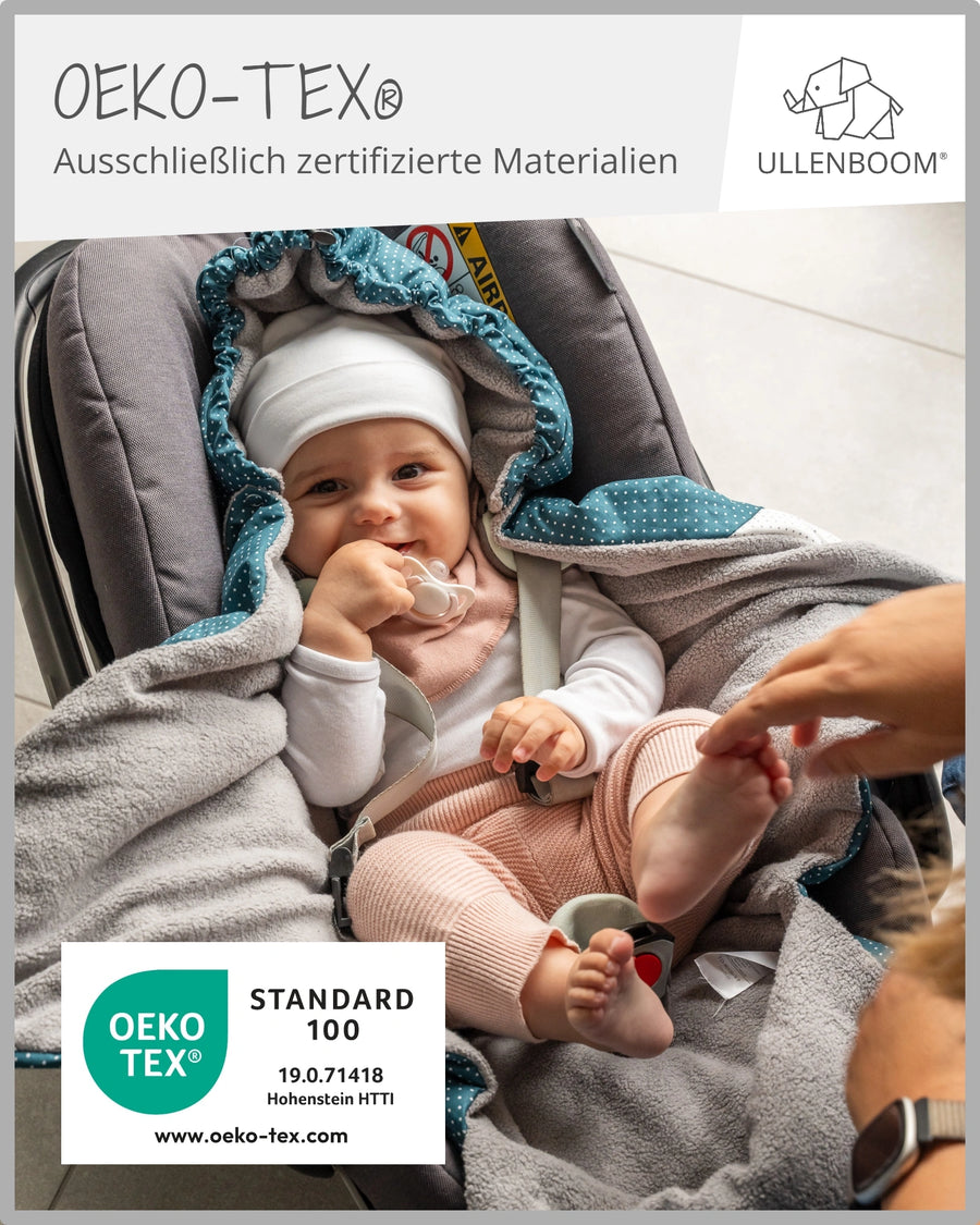 Einschlagdecke Waldtiere Petrol-ULLENBOOM Baby