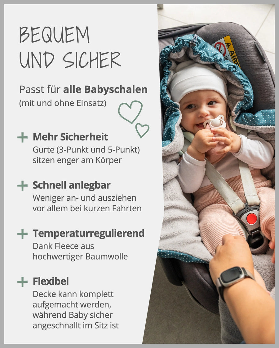 Einschlagdecke Waldtiere Petrol-ULLENBOOM Baby
