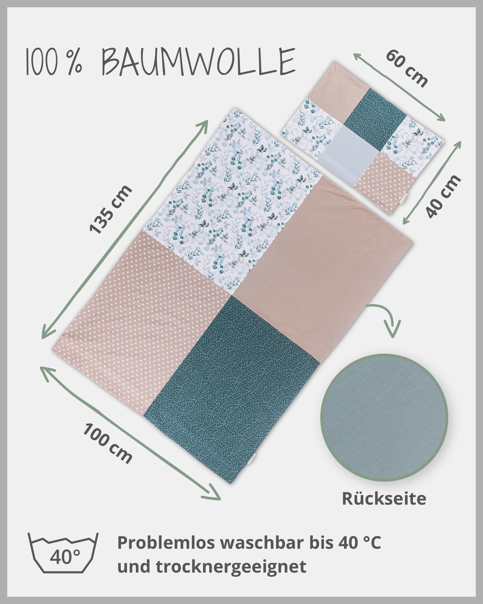 Bettwäsche Eukalyptus-ULLENBOOM Baby