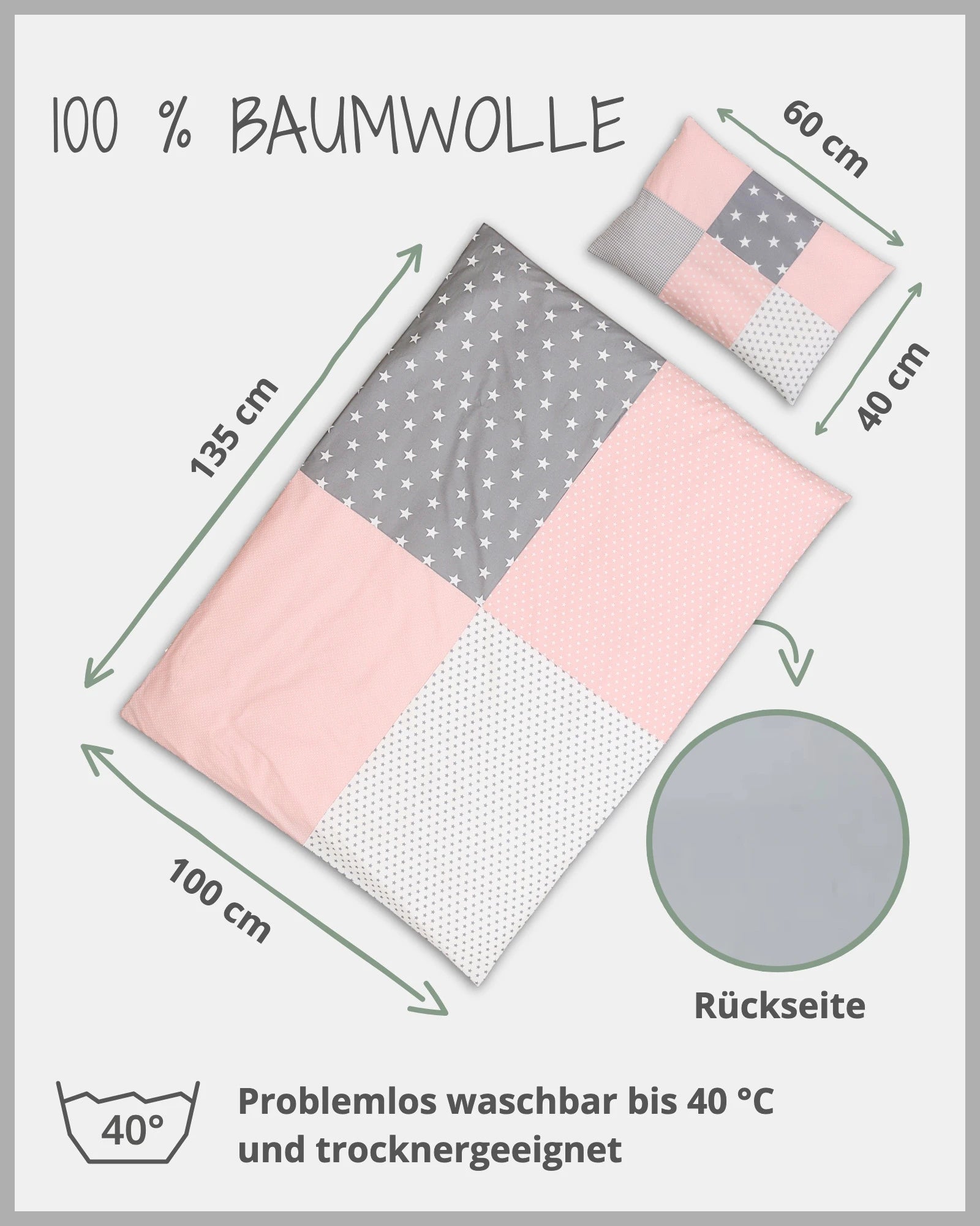Bettwäsche ROSA GRAU