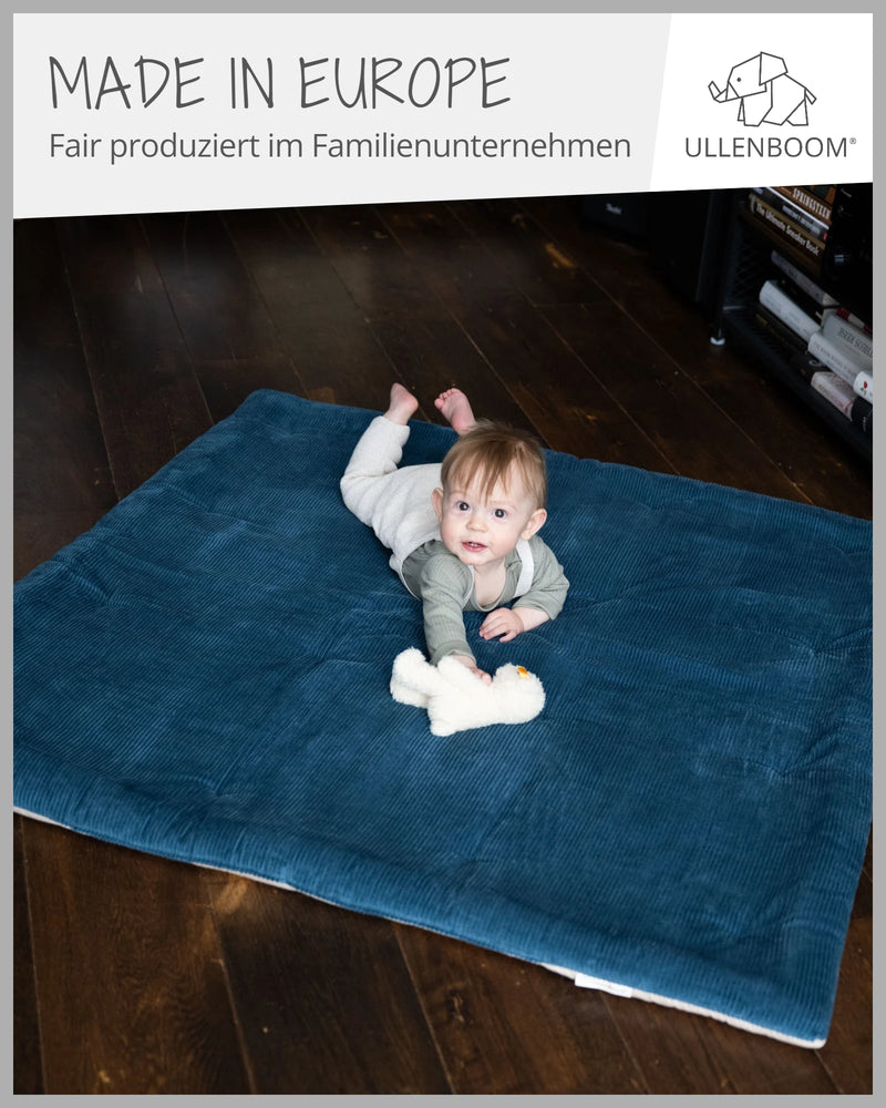 Krabbeldecke CORD PETROL-ULLENBOOM Baby