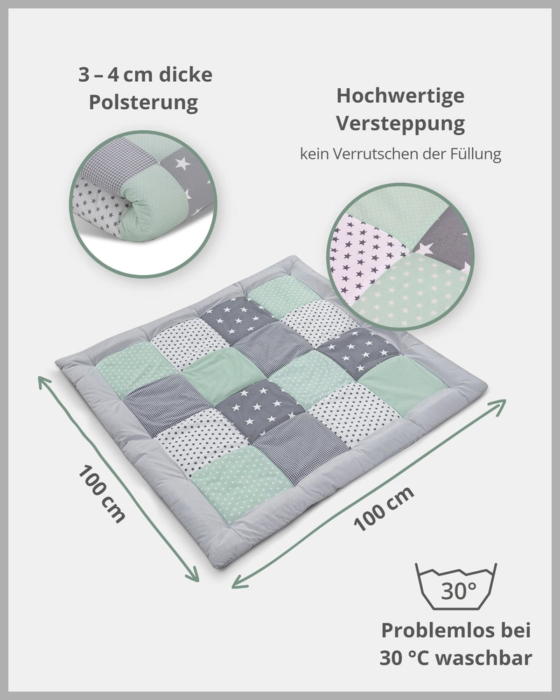 Krabbeldecke MINT GRAU-ULLENBOOM Baby