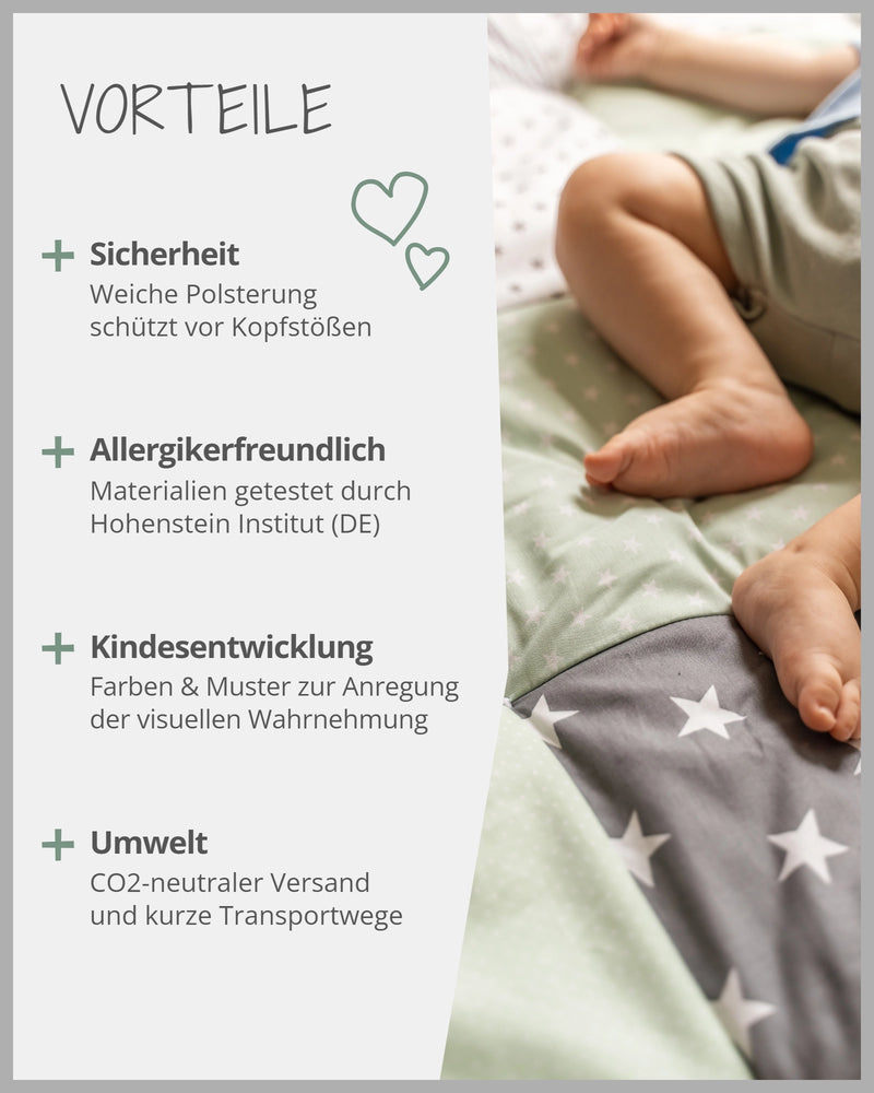 Krabbeldecke MINT GRAU-ULLENBOOM Baby