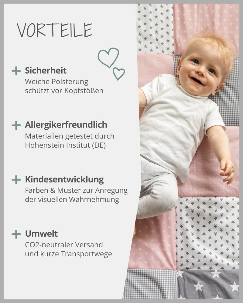 Krabbeldecke ROSA GRAU-ULLENBOOM Baby
