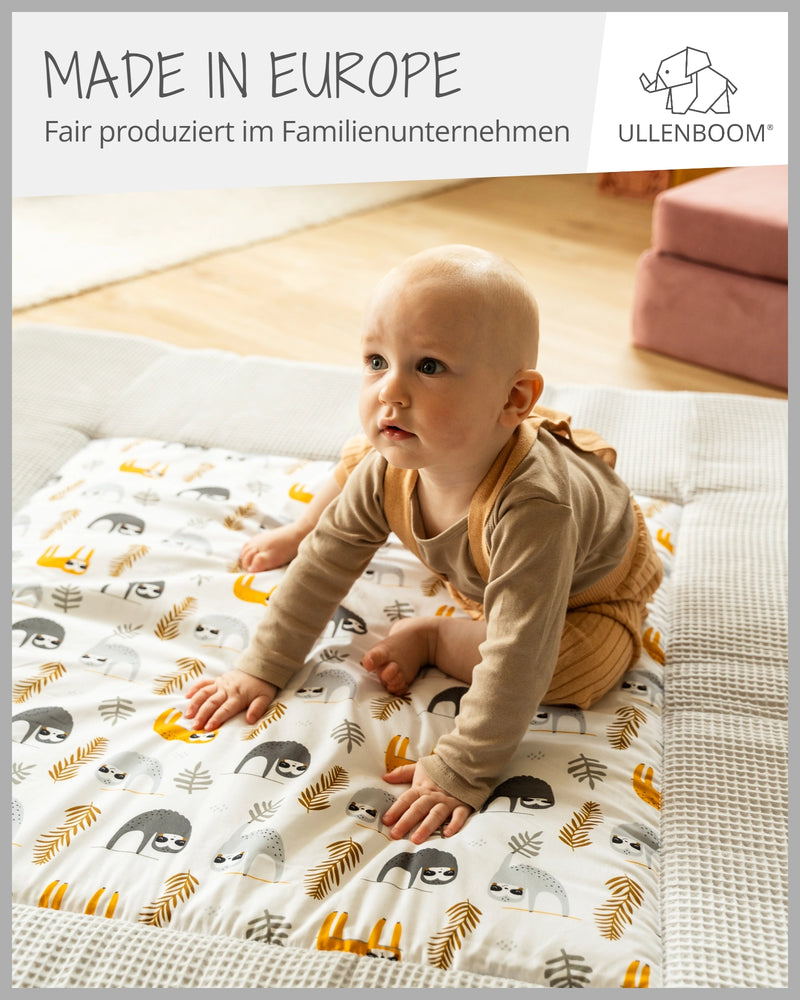 Krabbeldecke GRAU FAULTIERE-ULLENBOOM Baby