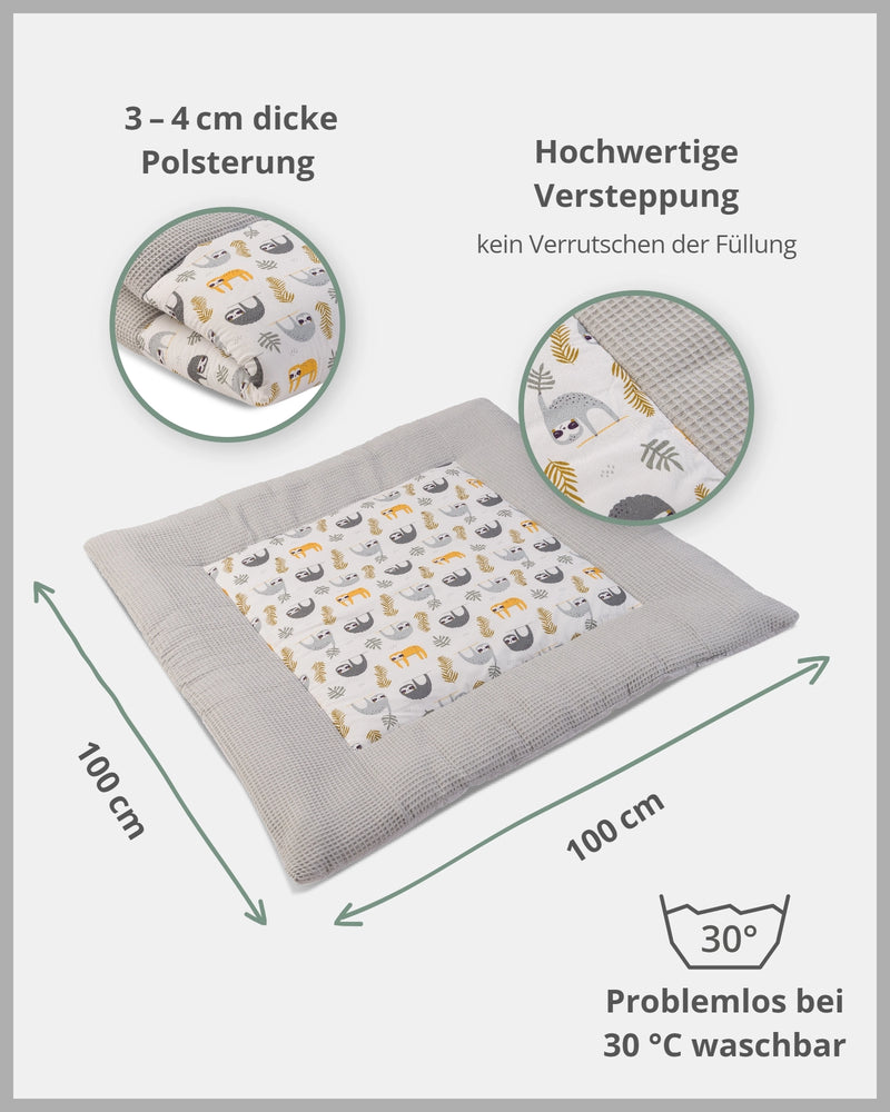 Krabbeldecke GRAU FAULTIERE-ULLENBOOM Baby