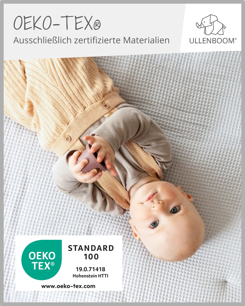 Krabbeldecke Waffelpiqué GRAU-ULLENBOOM Baby