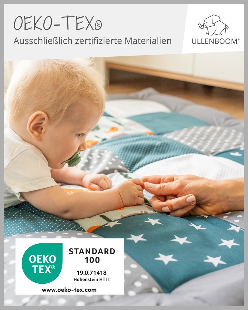 Personalisierbare Krabbeldecke WALDTIERE PETROL-ULLENBOOM Baby
