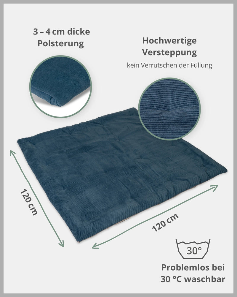 Krabbeldecke CORD PETROL-ULLENBOOM Baby