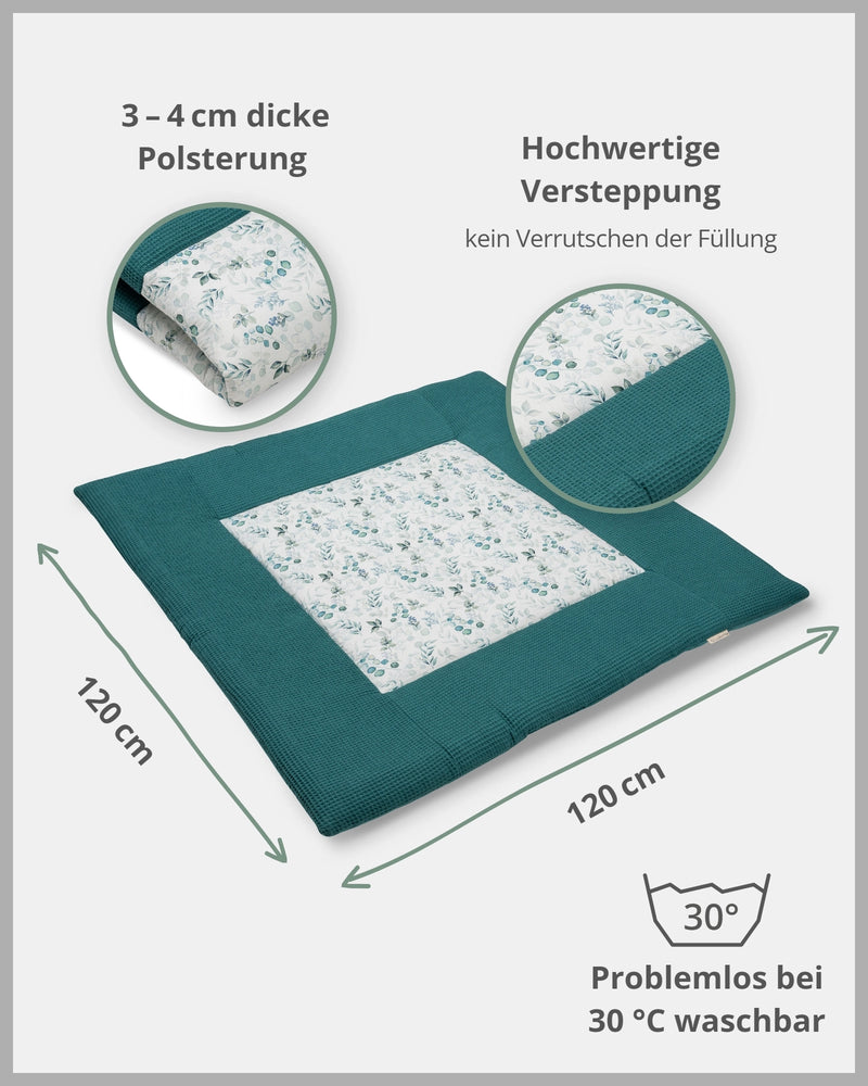 Krabbeldecke EUKALYPTUS PETROL-ULLENBOOM Baby