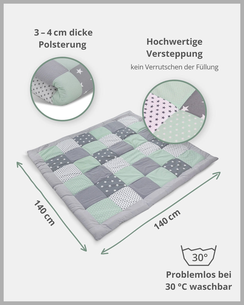 Krabbeldecke MINT GRAU-ULLENBOOM Baby