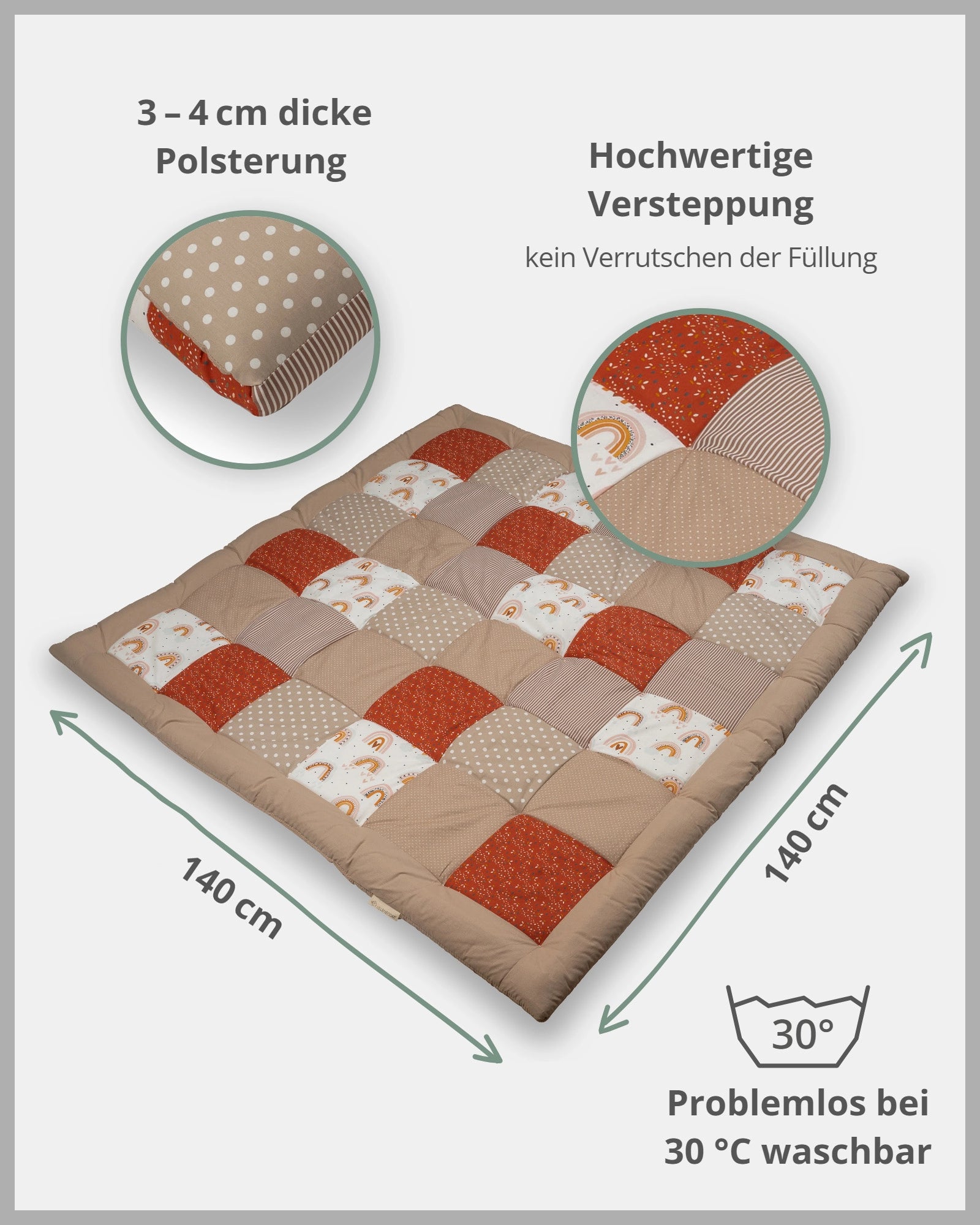 Krabbeldecke REGENBOGEN