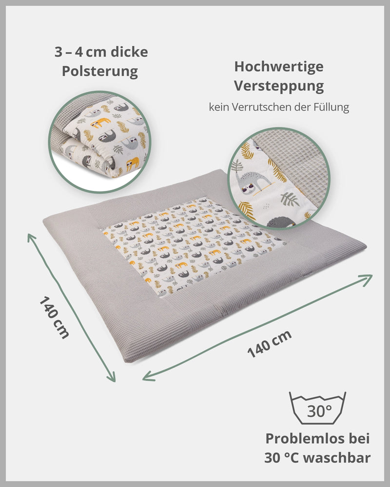 Krabbeldecke GRAU FAULTIERE-ULLENBOOM Baby