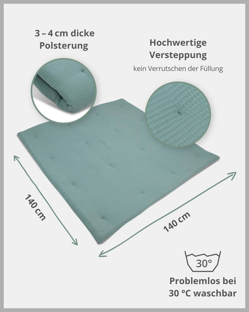 Krabbeldecke Waffelpiqué SALBEIGRÜN-ULLENBOOM Baby