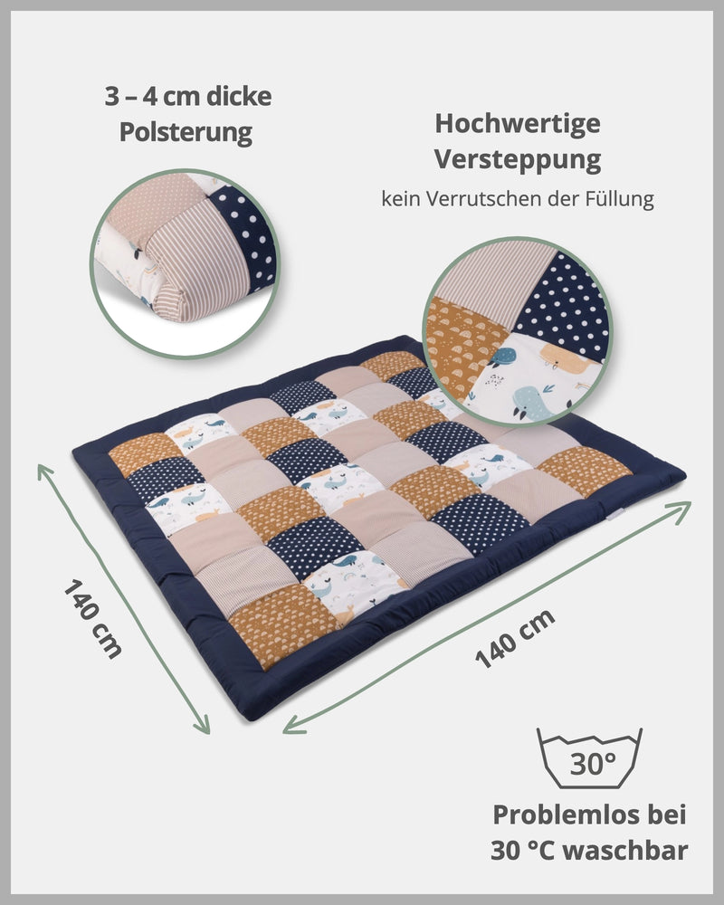Personalisierbare Krabbeldecke WALE-ULLENBOOM Baby