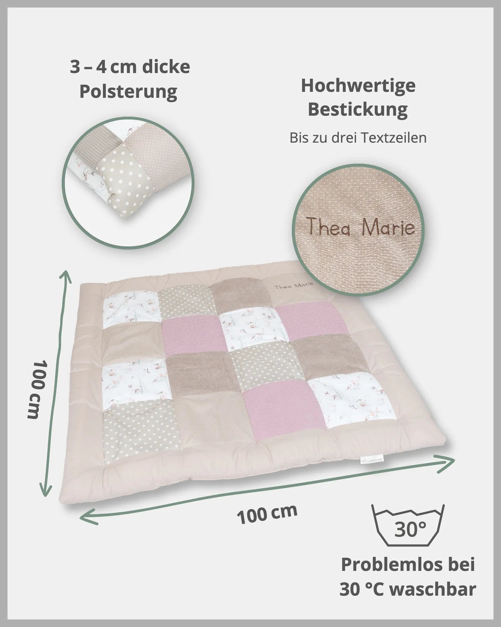 Krabbeldecke MÄRCHENWALD-Personalisierbare Krabbeldecke MÄRCHENWALD ULLENBOOM®-ULLENBOOM Baby