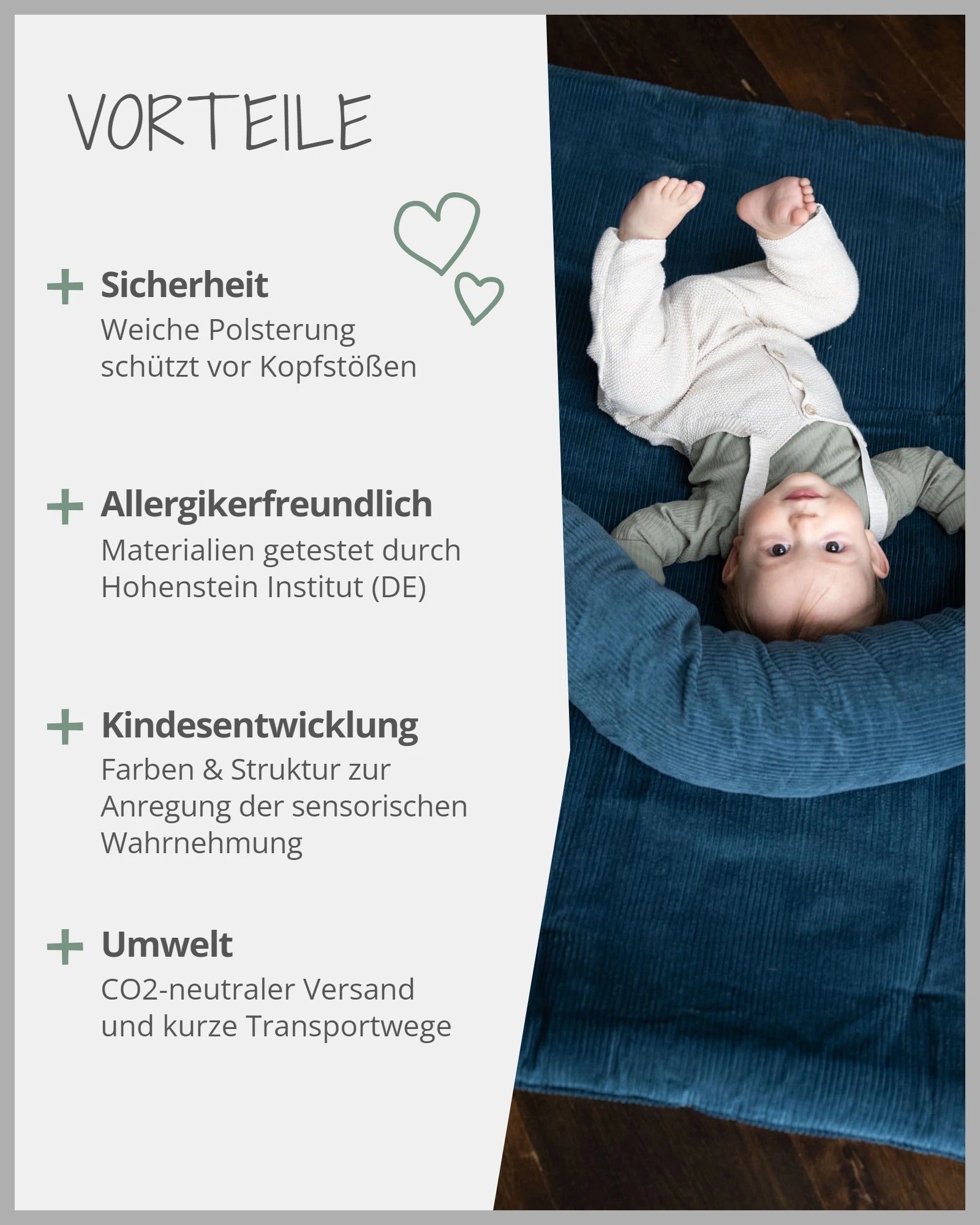 Baby Bettschlange CORD PETROL-ULLENBOOM Baby