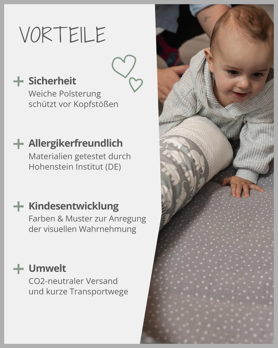 Baby Bettschlange GRAU ELEFANT-ULLENBOOM Baby