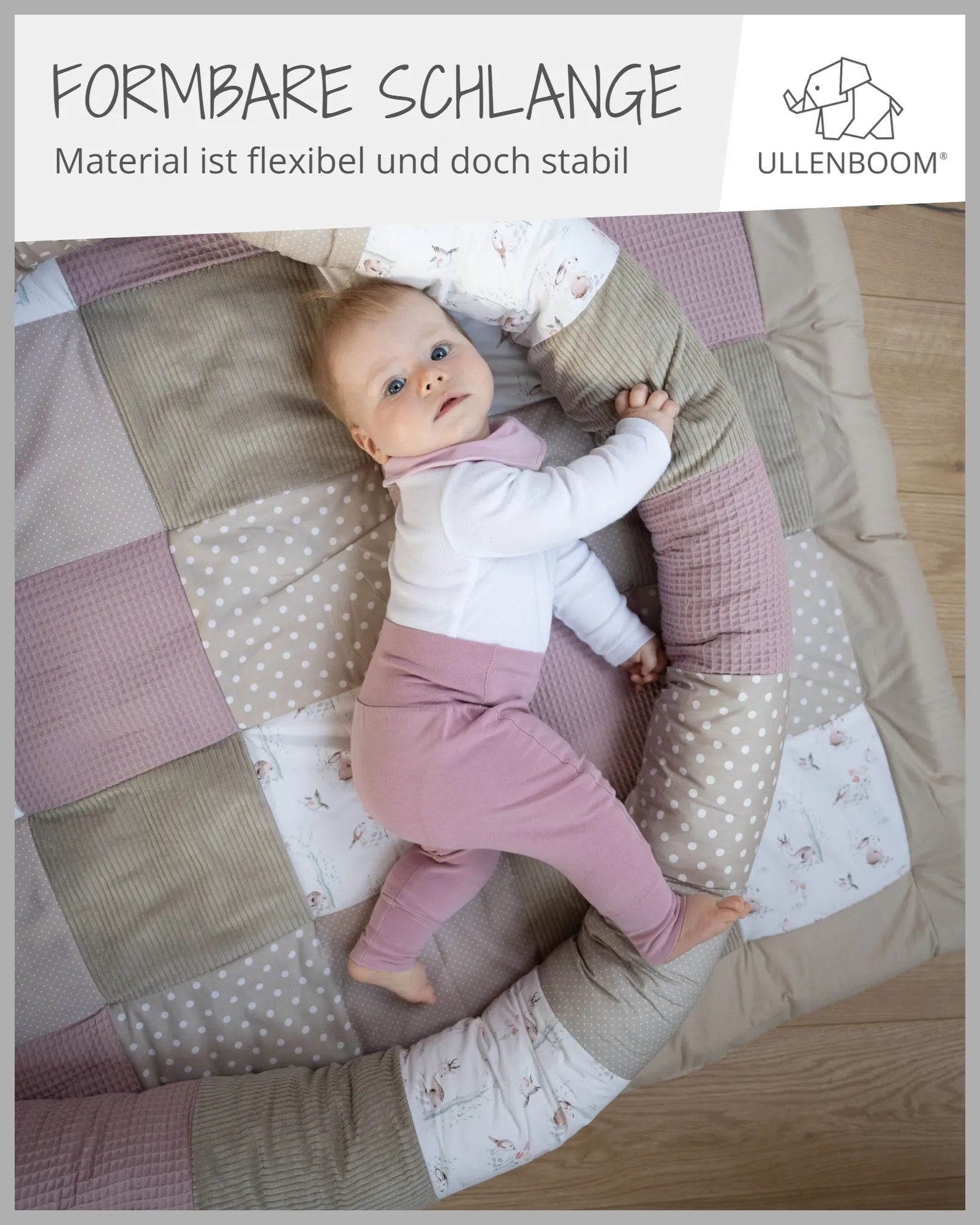 Baby Bettschlange MÄRCHENWALD-2m, 3m, 4m, babybett, bettrolle, Bettschlange, Bettschnecke, daybed, geflochtene, kinderbett, Märchenwald, nestchen, NEU, Patchwork, Schlafen & Kuscheln, tagesbett, Top Seller, wickeltisch schlange_ULLENBOOM® Baby