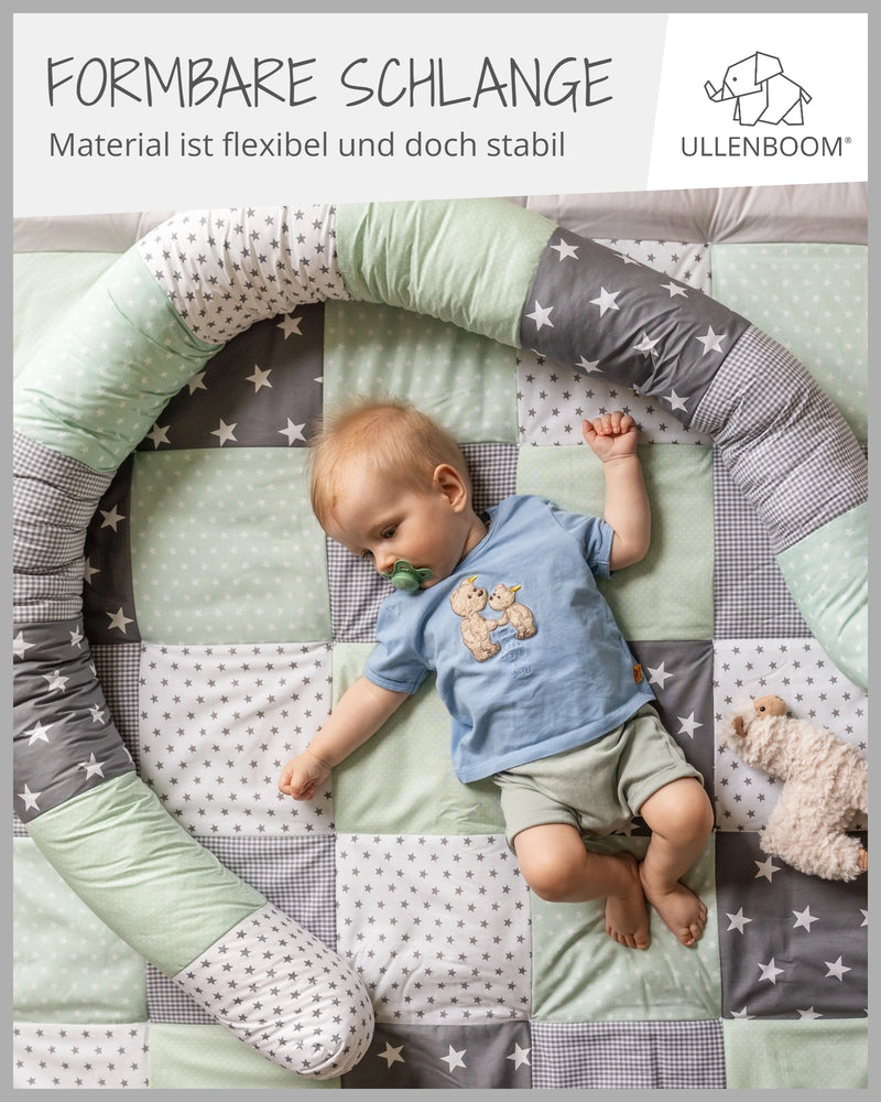 Baby Bettschlange MINT GRAU-ULLENBOOM Baby