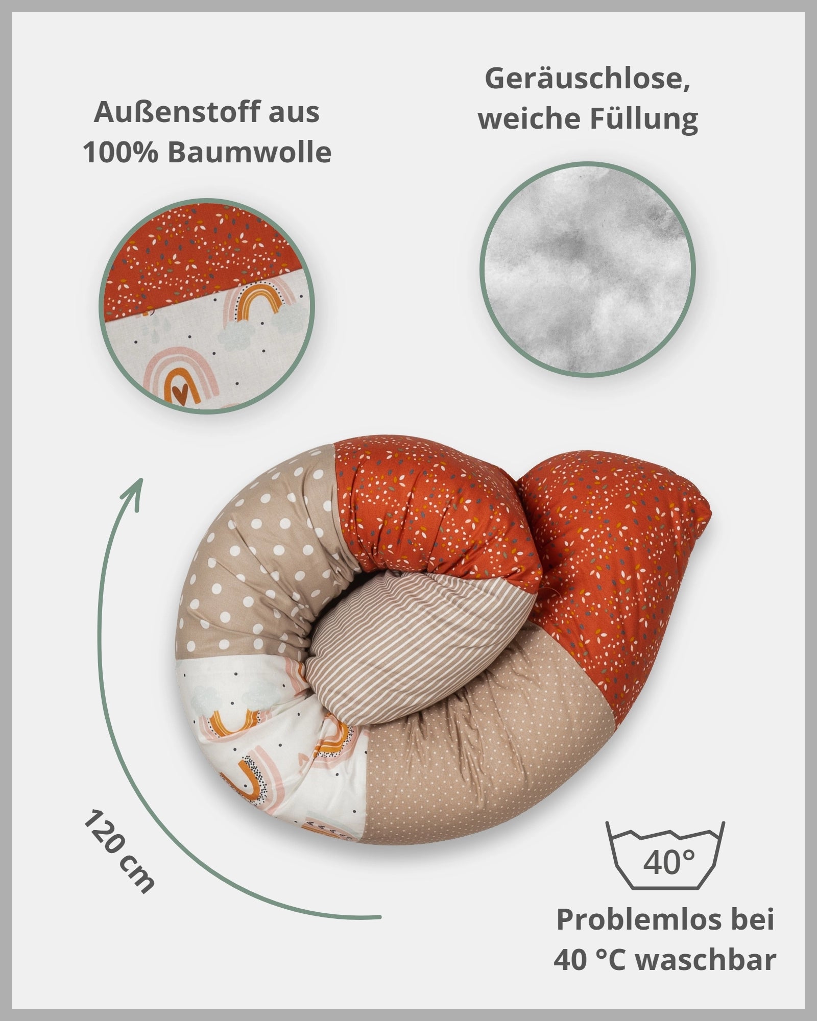 Baby Bettschlange REGENBOGEN
