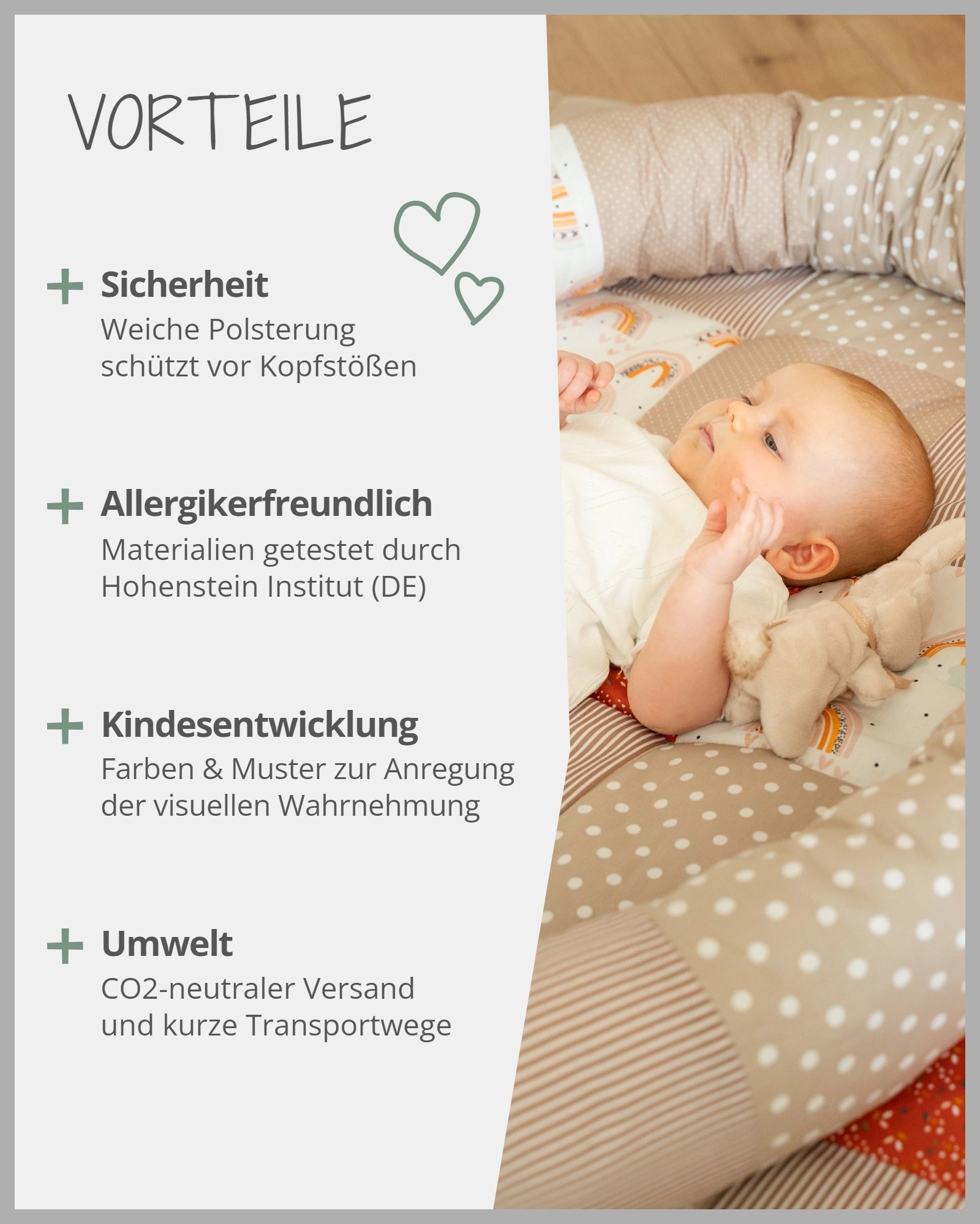 Baby Bettschlange REGENBOGEN