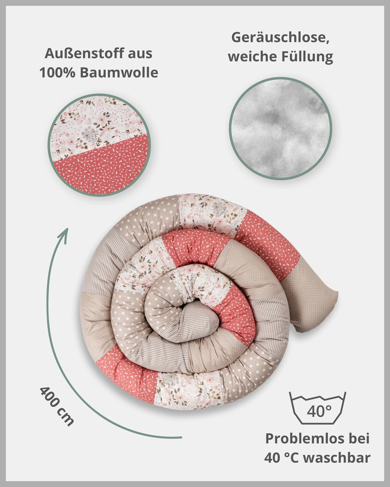 Baby Bettschlange ROSA BLÜTEN-ULLENBOOM Baby