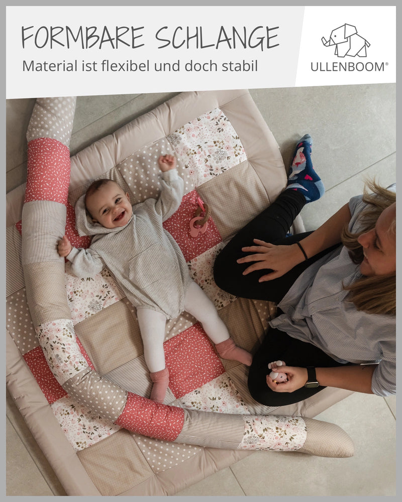 Baby Bettschlange ROSA BLÜTEN-ULLENBOOM Baby