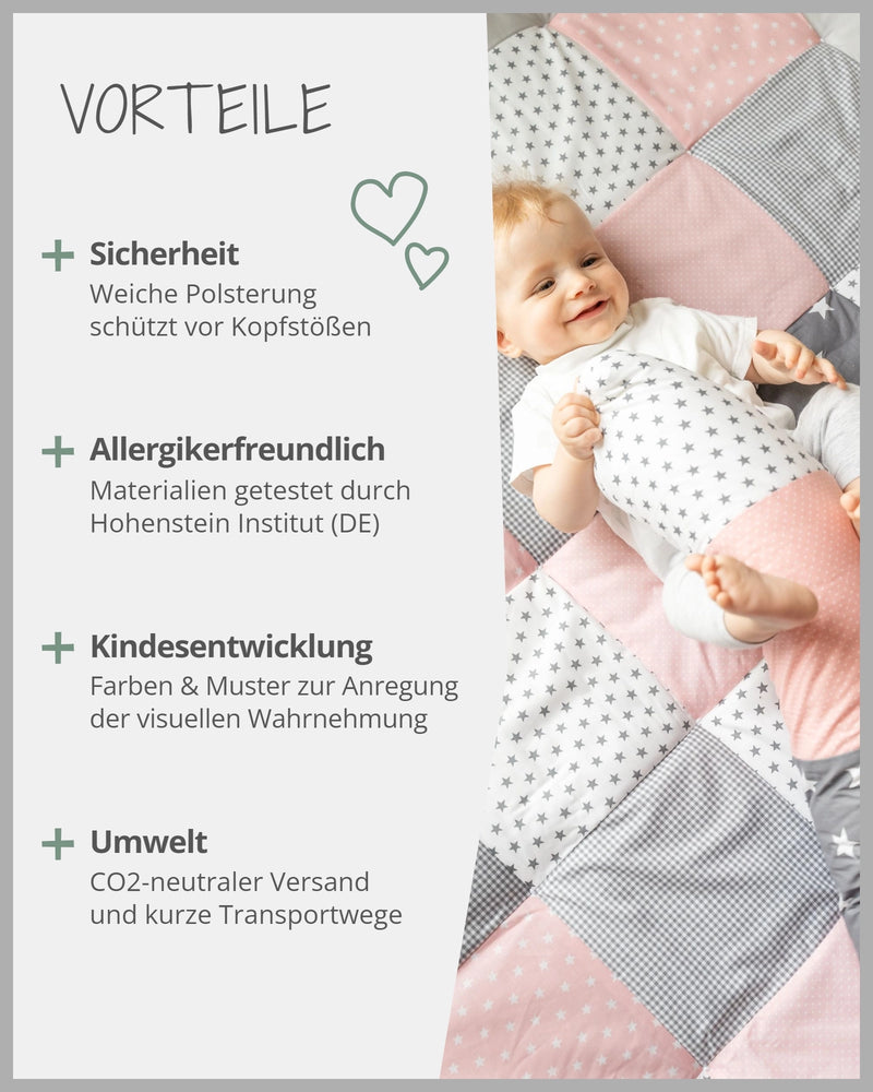 Baby Bettschlange ROSA GRAU-ULLENBOOM Baby