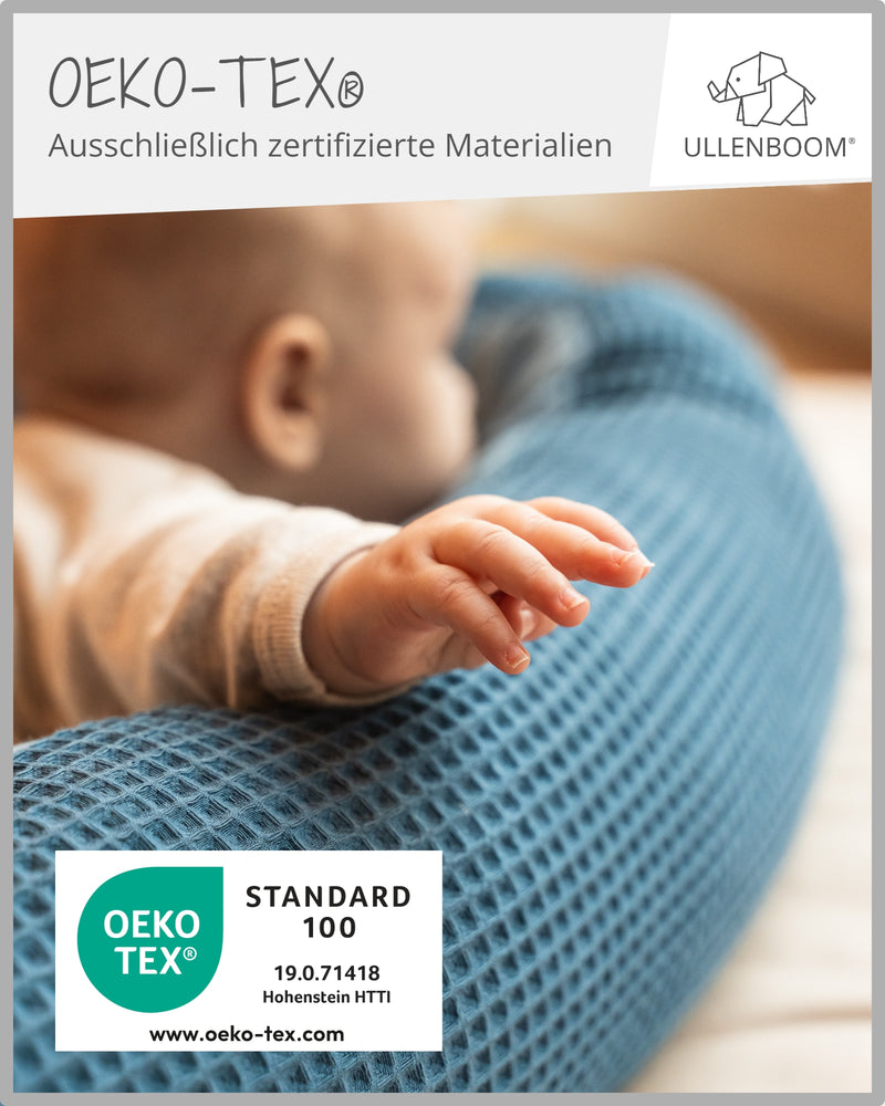 Baby Bettschlange WAFFELPIQUÈ BLAU-ULLENBOOM Baby