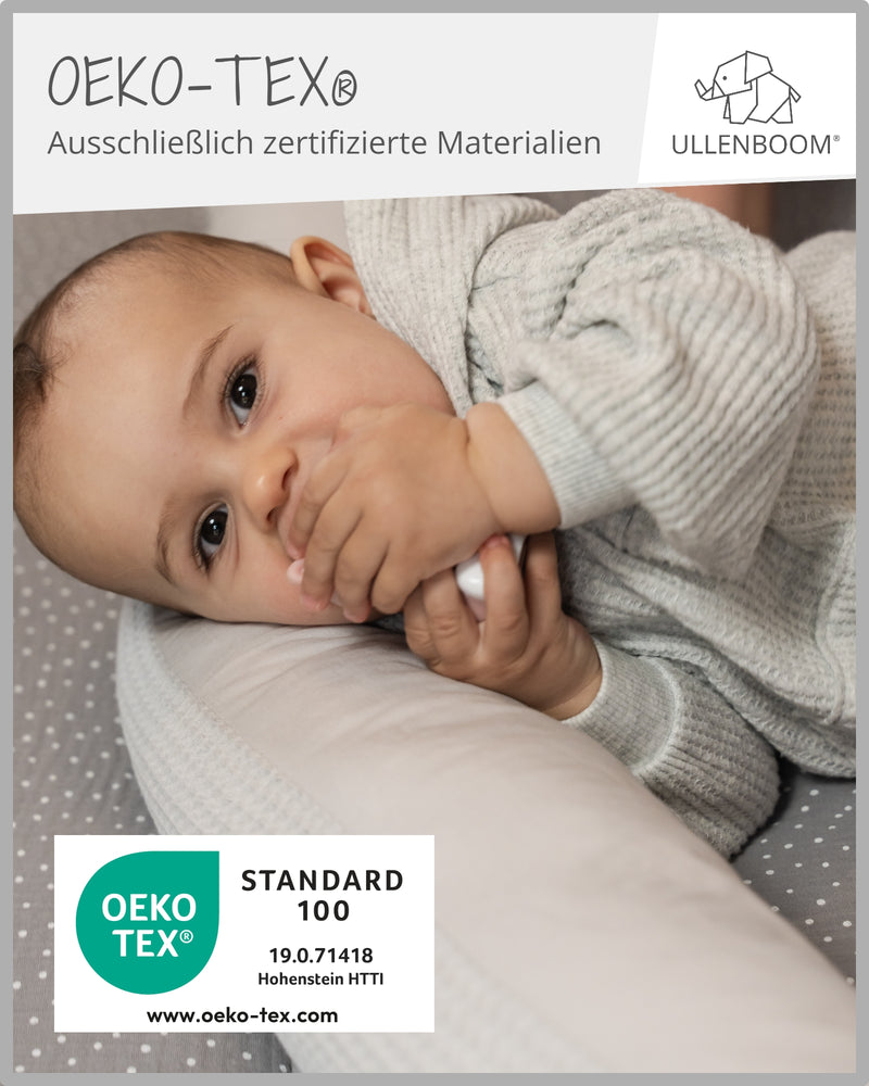 Baby Bettschlange WAFFELPIQUÈ GRAU-ULLENBOOM Baby