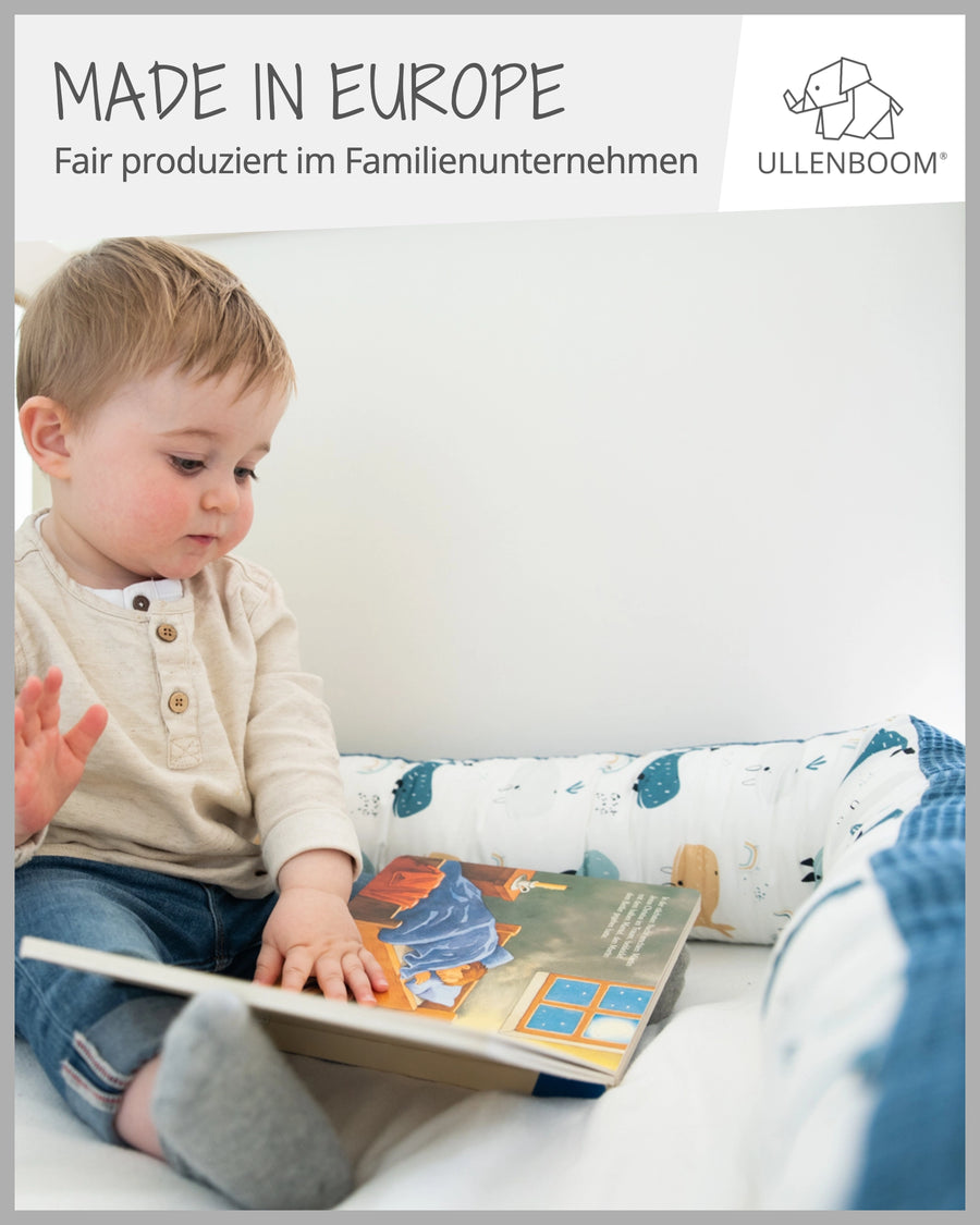 Baby Bettschlange BLAU WALE-ULLENBOOM Baby