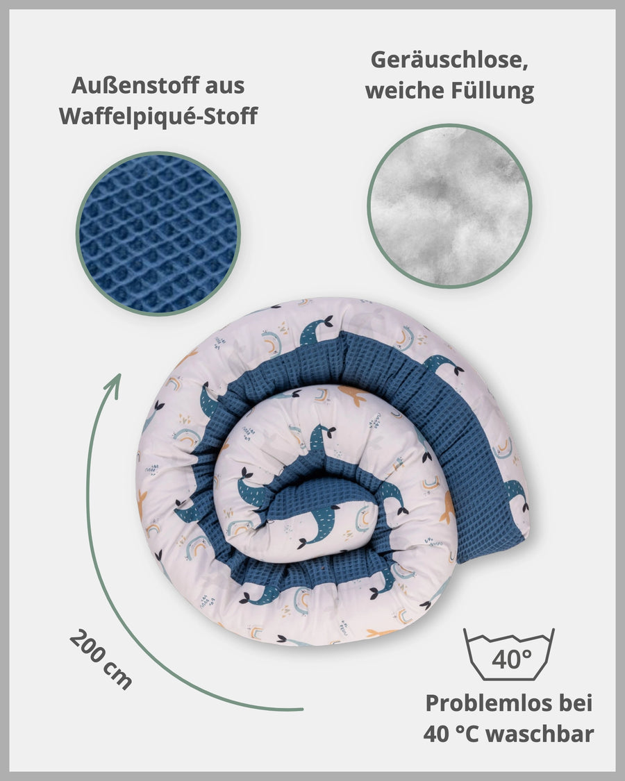 Baby Bettschlange BLAU WALE-ULLENBOOM Baby