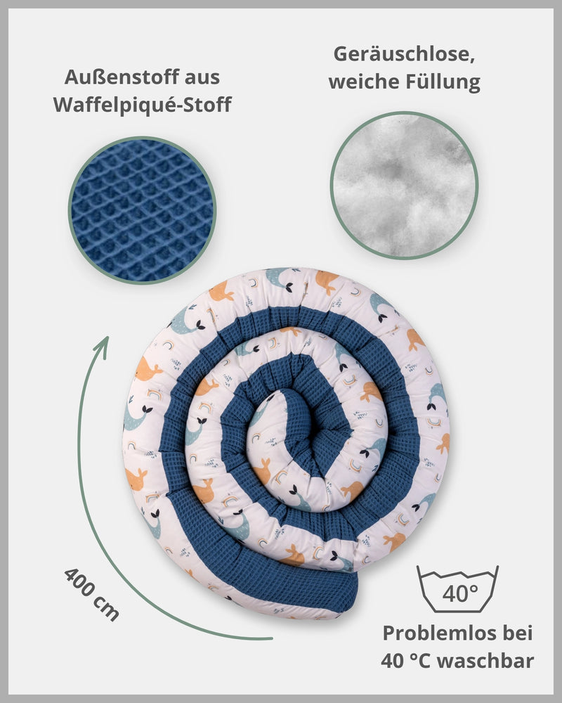 Baby Bettschlange BLAU WALE-ULLENBOOM Baby