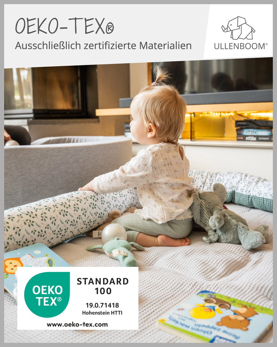 Baby Bettschlange FLORAL GRÜN-ULLENBOOM Baby