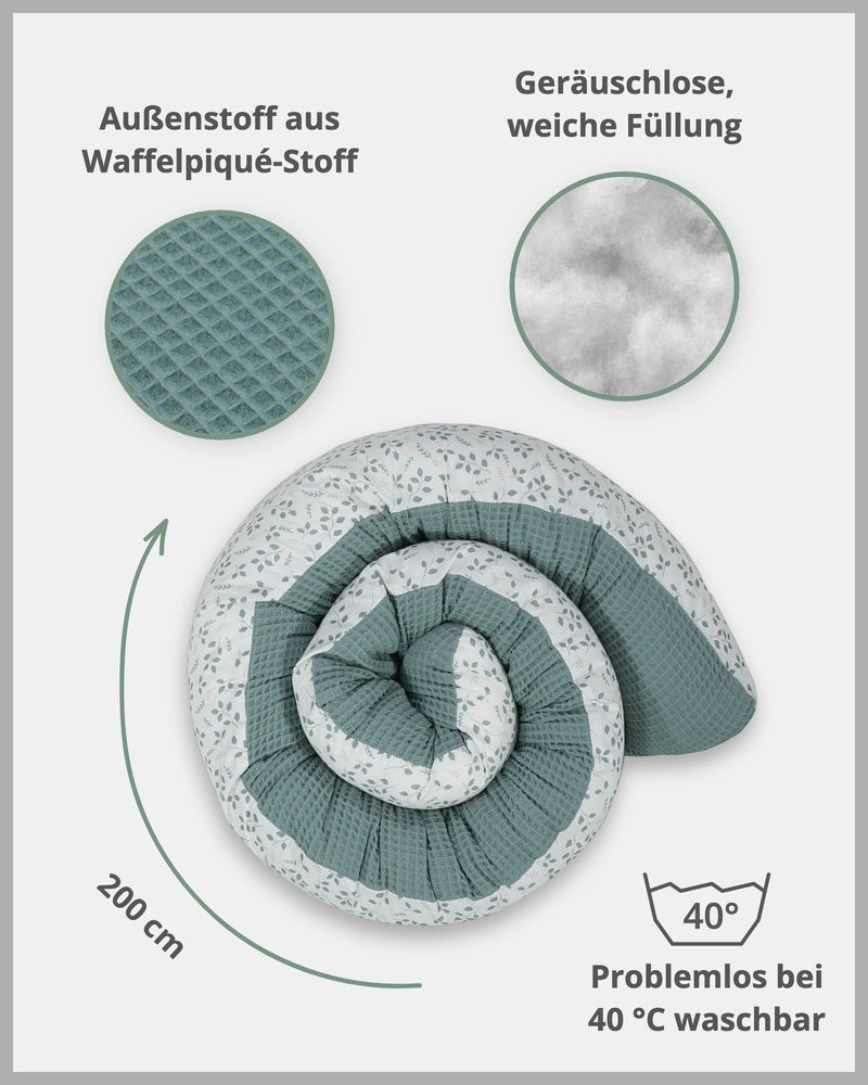 Baby Bettschlange FLORAL GRÜN-ULLENBOOM Baby