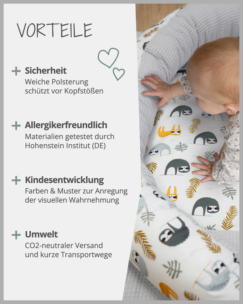 Baby Bettschlange GRAU FAULTIERE-ULLENBOOM Baby